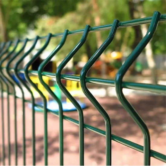 Panneaux incurvés 3D enduits de PVC, clôture en treillis métallique, clôture de jardin, clôture en acier, courbe supérieure, porte Anti